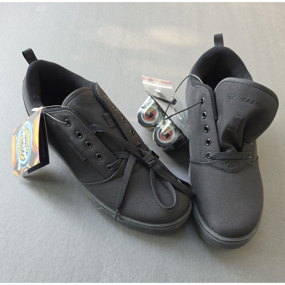Heelys Pro 20 All Black Canvas Wheeled Skate Shoes Men's Size 12 New